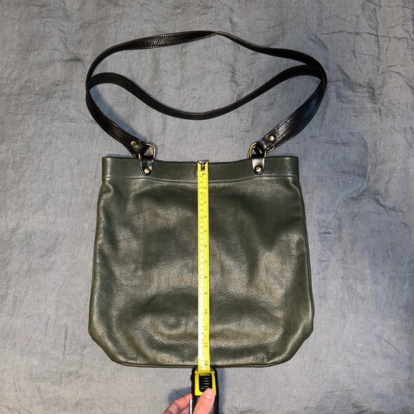 REAL LEATHER Vintage Forest Green Soft Artisan Bag - Picture 6 of 7